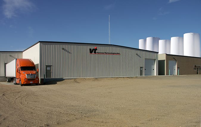 building with silos